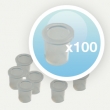 100 Cupules fond plat à usage unique